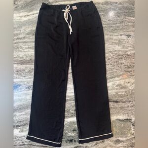 H&M Black Pajama Pants with White Trim